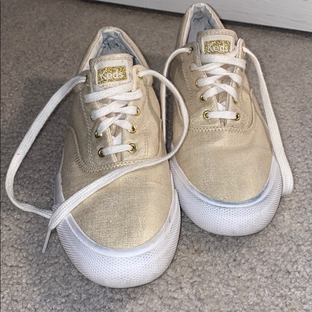 Metallic Gold Keds